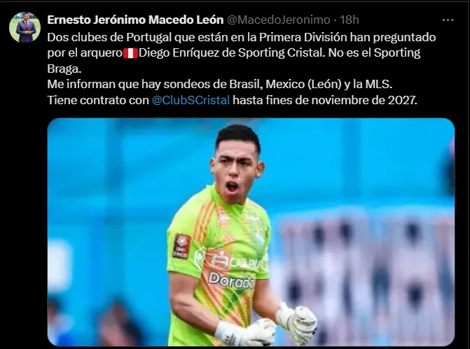 Fuente: @MacedoJeronimo