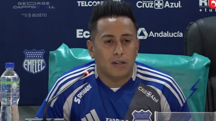Christian Cueva fue presentado en Emelec.