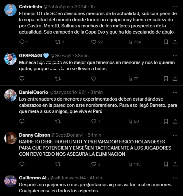 Opinión de los hinchas (Foto: X).