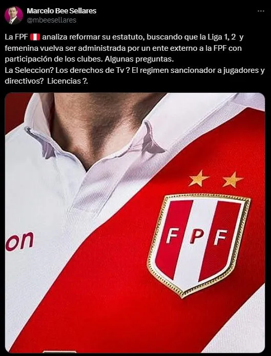 Liga 1 y fútbol peruano tendrían cambios. (Foto: X).