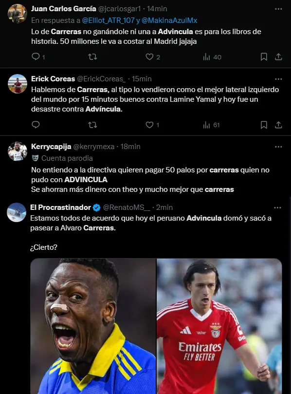 Luis Advíncula rompió las redes con su actuación ante Benfica (Foto: X).