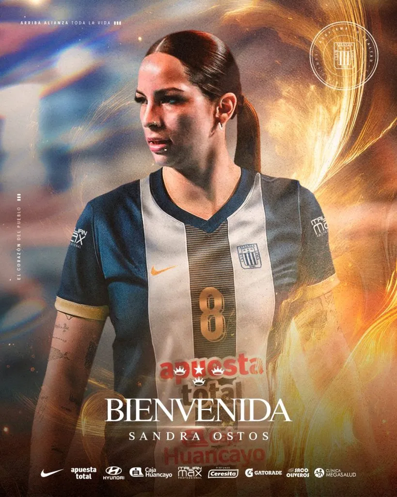 La imagen de presentación de Sandra Ostos en Alianza Lima (X @AlianzaLimaVB).
