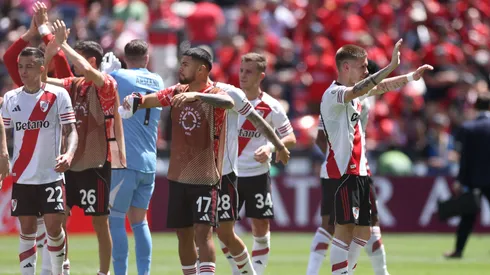 Los jugadores de River Plate, a pura celebración.