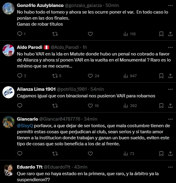 Hinchas molestos por decisión de la FPF (Foto: X).