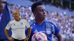 Christian Cueva y Jorge Célico de Emelec.