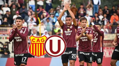 Jugadores de Universitario saludando.