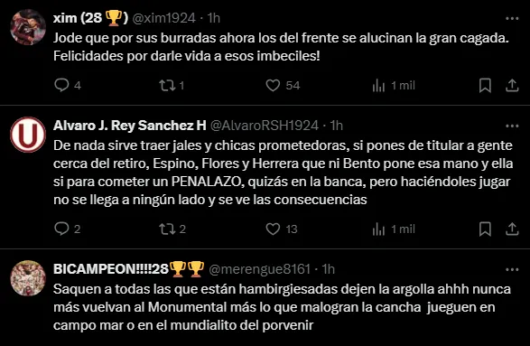 Hinchas molestos (Foto: X).