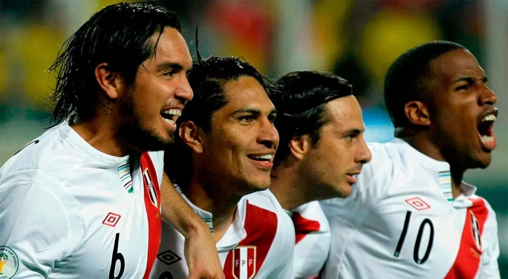 Juan Manuel Vargas, Paolo Guerrero, Claudio Pizarro y Jefferson Farfán (Difusión).