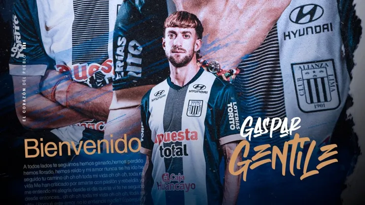 Gaspar Gentile, nuevo jugador de Alianza Lima.
