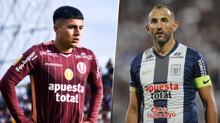 Jairo Concha y Hernán Barcos, figuras de Alianza Lima y Universitario.