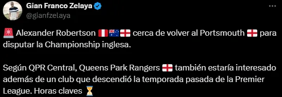 Alexander Robertson en busca de un nuevo equipo (Foto: X).