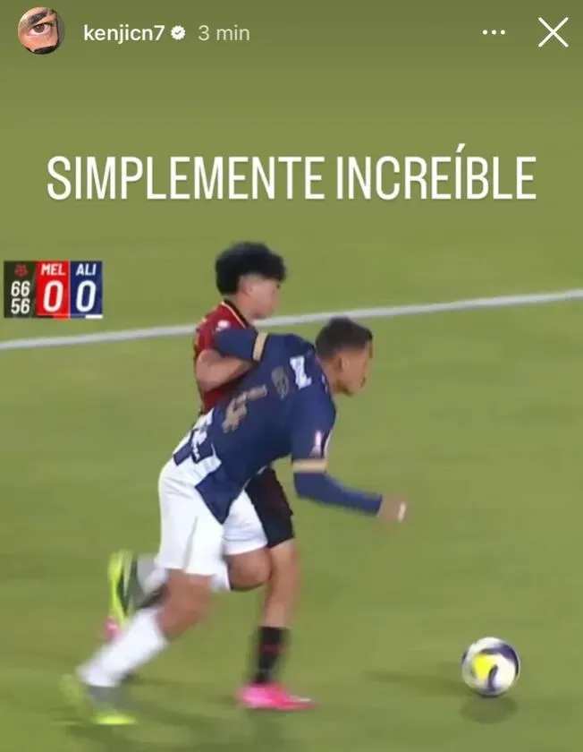 Historia de Instagram de Kenji Cabrera (Captura).