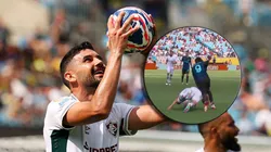 Ignácio da Silva trabó con la cara ante Marcus Thuram.