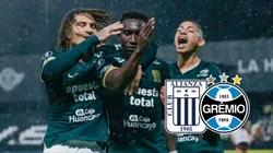 Paolo Guerrero, Eryc Castillo y Kevin Quevedo de Alianza Lima.