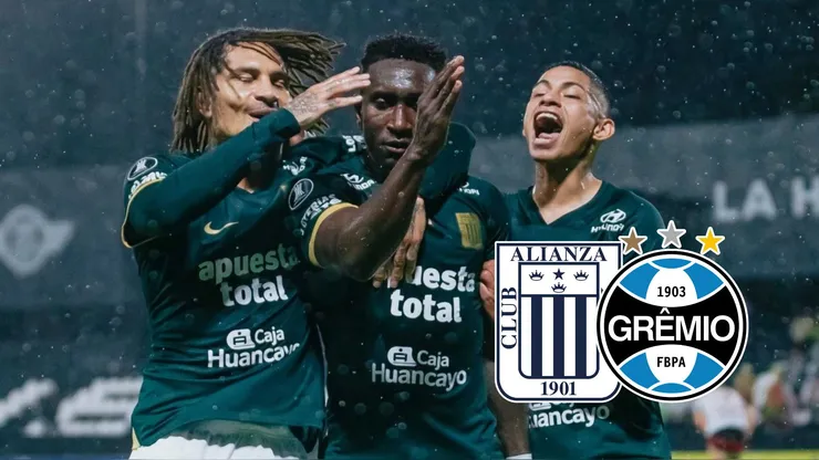 Paolo Guerrero, Eryc Castillo y Kevin Quevedo de Alianza Lima.