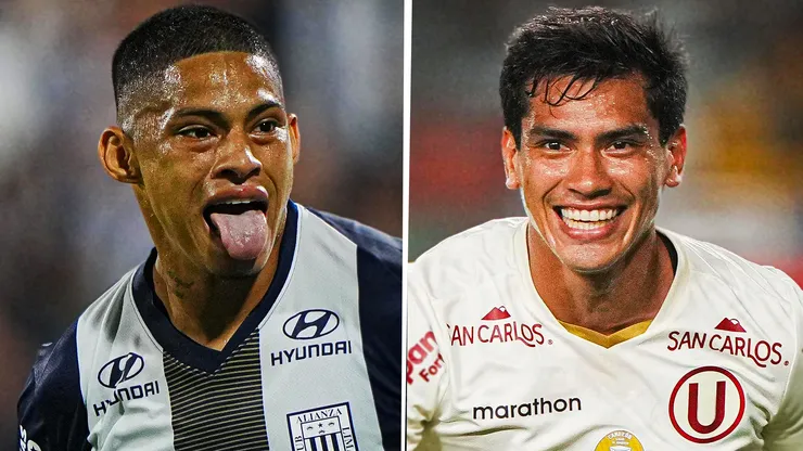 Kevin Quevedo y José Rivera en el último clásico peruano.