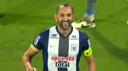 Hernán Barcos y su sonrisa tras anotar el 5-1.