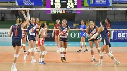 La alegría de las chicas de la Selección Peruana tras el triunfo ante Venezuela.