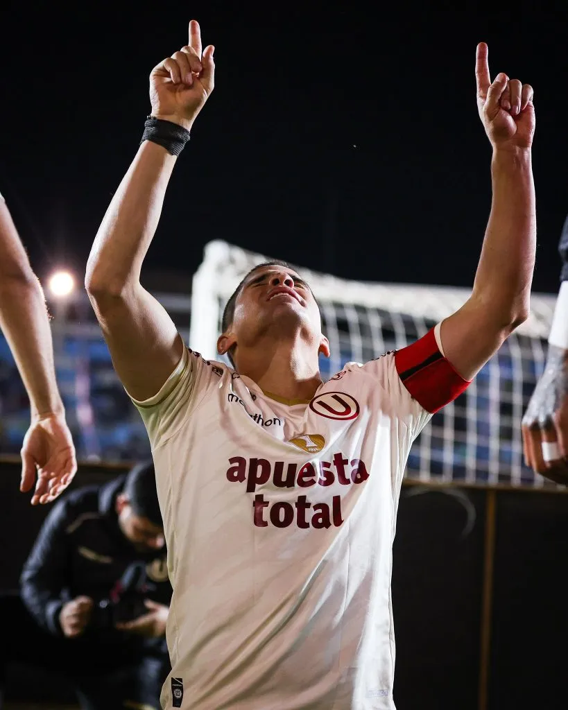 Aldo Corzo tras su gol contra Deportivo Garcilaso. (Foto: X).