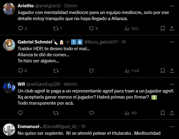 Reacción del hincha de Alianza Lima (Foto: X).