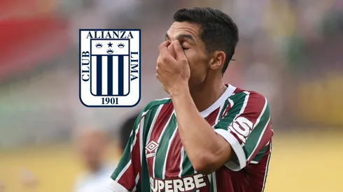 Kevin Serna y el escudo de Alianza Lima.