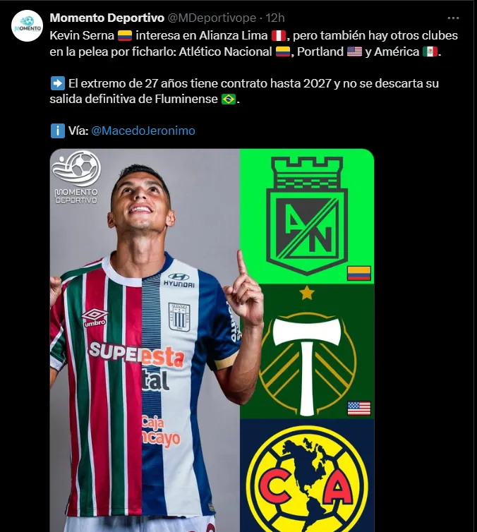 Fuente: @MDeportivope