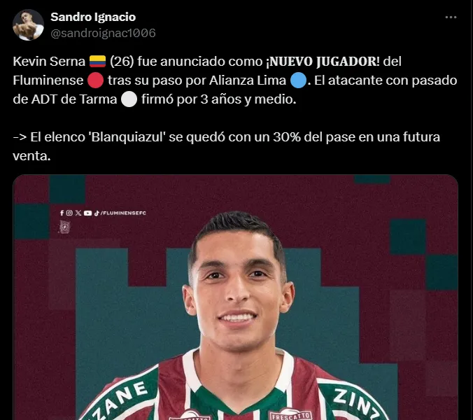 Fuente: @sandroignac1006