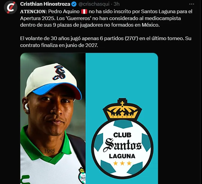 Fuente: @crischasqui