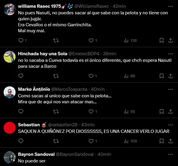 Hinchas de Emelec (Foto: X).