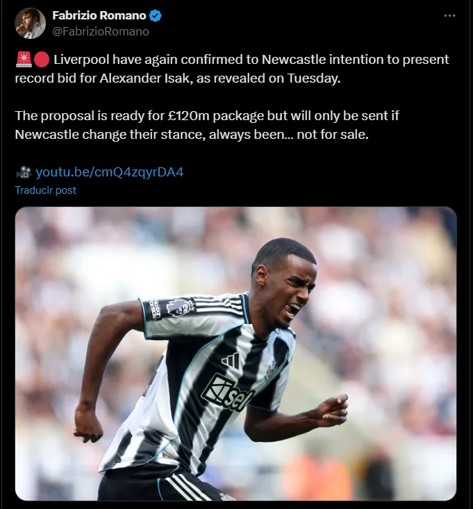 Fuente: @FabrizioRomano