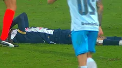 Alan Cantero terminó llorando tras su lesión.