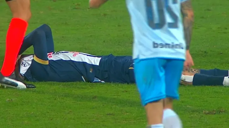 Alan Cantero terminó llorando tras su lesión.