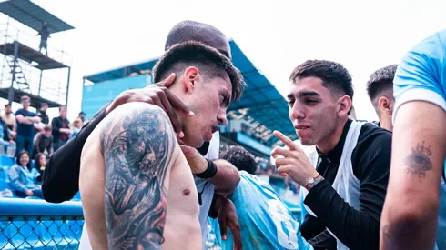 Jugadores de Sporting Cristal celebrando.