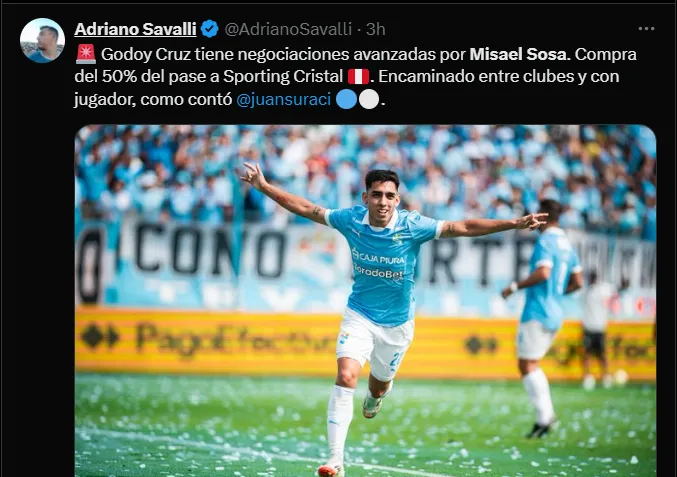 Fuente: @AdrianoSavalli