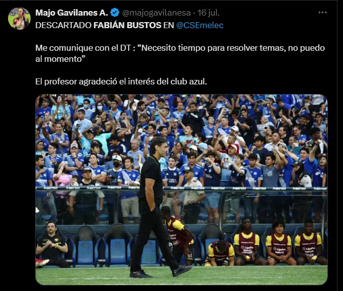 Fuente: @majogavilanesa