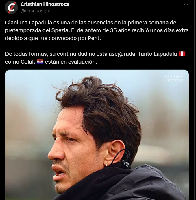 Fuente: @crischasqui