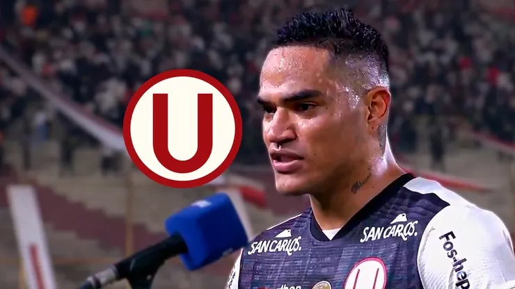 Santamaría y el escudo de Universitario