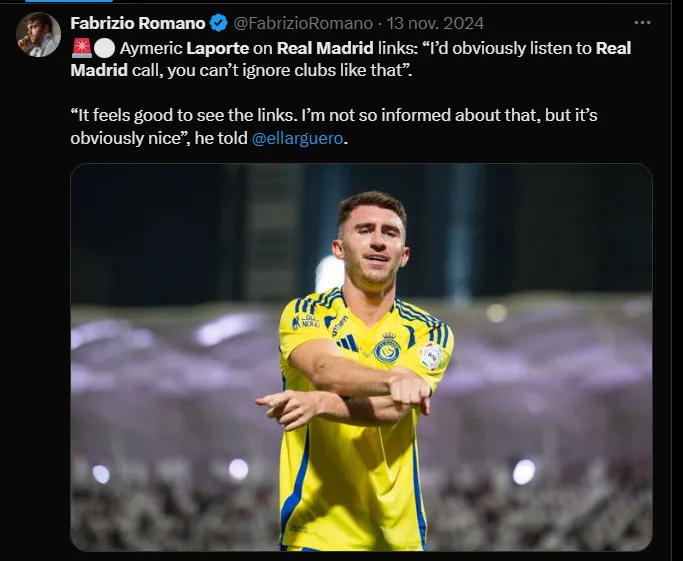 Fuente: @FabrizioRomano