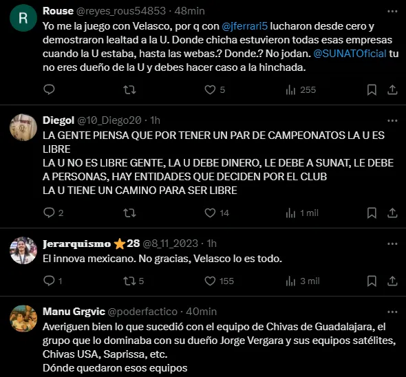 Hinchas dudan de Grupo ISLO (Foto: X).