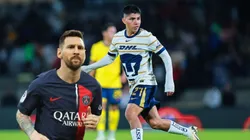 Piero Quispe y Lionel Messi.