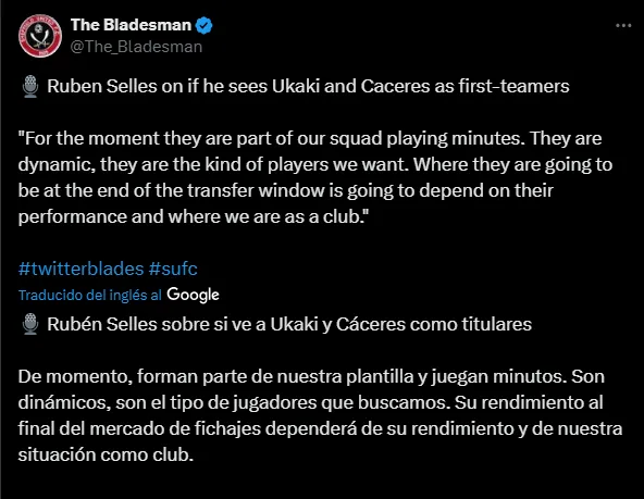 Declaraciones del entrenador (Foto: X).