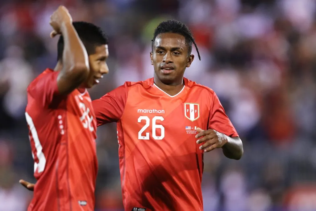 Yordy Reyna jugando en la Selección Peruana.(Photo by Maddie Meyer/Getty Images)