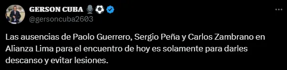 La razón de la ausencia de Guerrero, Peña y Zambrano (Foto: X).