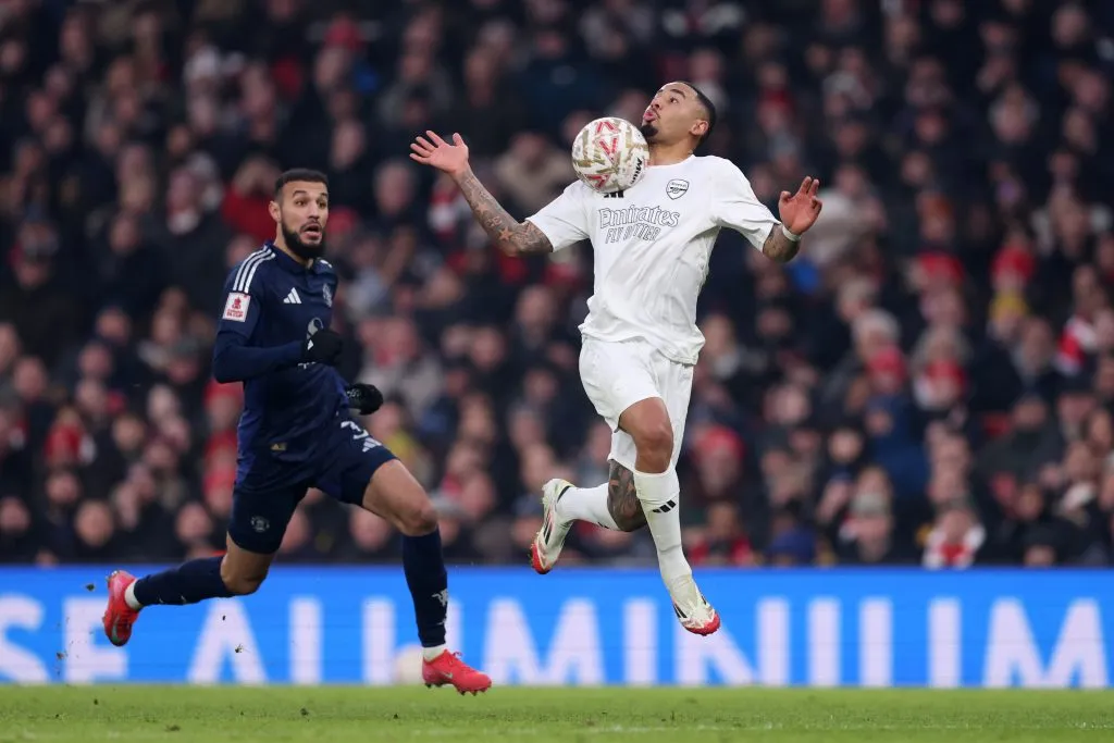 Gabriel Jesús con el Arsenal (Foto: Getty).