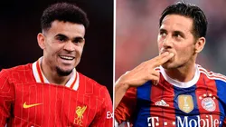 Luis Díaz y Claudio Pizarro en el Bayern Múnich.