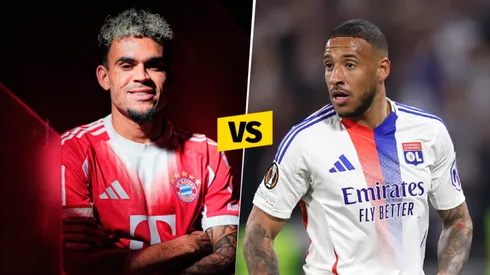 Luis Díaz y Corentin Tolisso, figuras del Bayern y el Olympique Lyon.