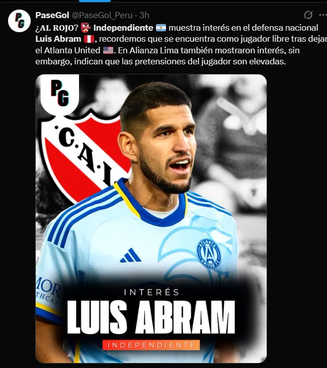 Fuente: @PasesGol_Peru