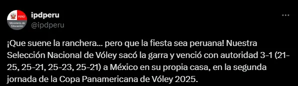 Perú venció a México (Foto: X).
