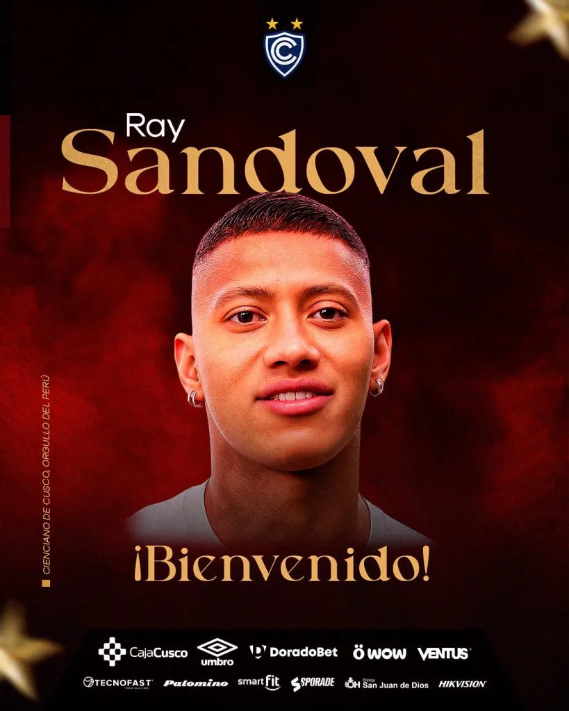 Cienciano le da la bienvenida a Ray Sandoval. (Foto: X).