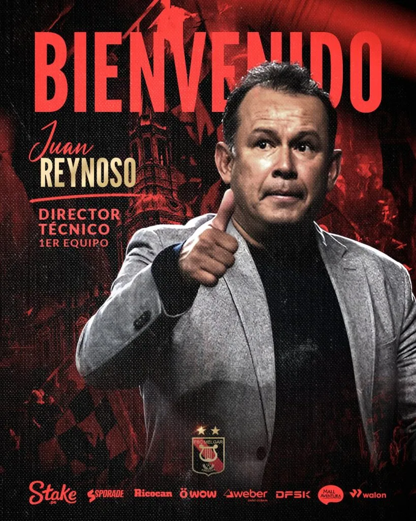 Juan Reynoso vuelve a Melgar para ser su nuevo DT (FBC Melgar Oficial).